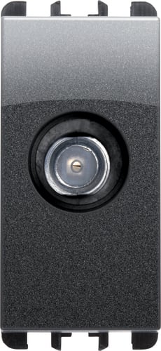 URMET - Presa diretta SAT femmina, 1 modulo, attenuazione 0,5 dB, Nea, acciaio scuro - Presa TV-SAT diretta tipo F 1M AC.