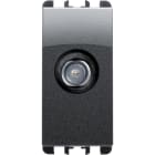 URMET - Presa diretta SAT femmina, 1 modulo, attenuazione 0,5 dB, Nea, acciaio scuro - Presa TV-SAT diretta tipo F 1M AC.