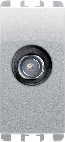 URMET - Presa diretta SAT femmina 1 modulo attenuazione 0,5 dB Nea alluminio TV-SAT DIR tipo F 1M AL.