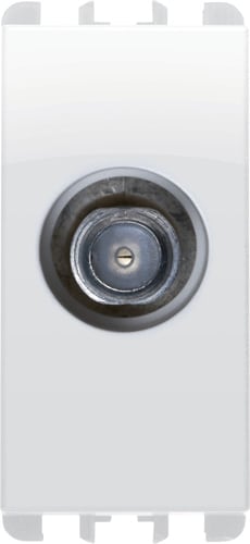 URMET - Presa diretta SAT femmina, 1 modulo, attenuazione 0,5 dB, Nea, bianco ghiaccio - Presa TV-SAT diretta tipo F 1M bianco ghiaccio.