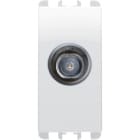 URMET - Presa diretta SAT femmina, 1 modulo, attenuazione 0,5 dB, Nea, bianco ghiaccio - Presa TV-SAT diretta tipo F 1M bianco ghiaccio.