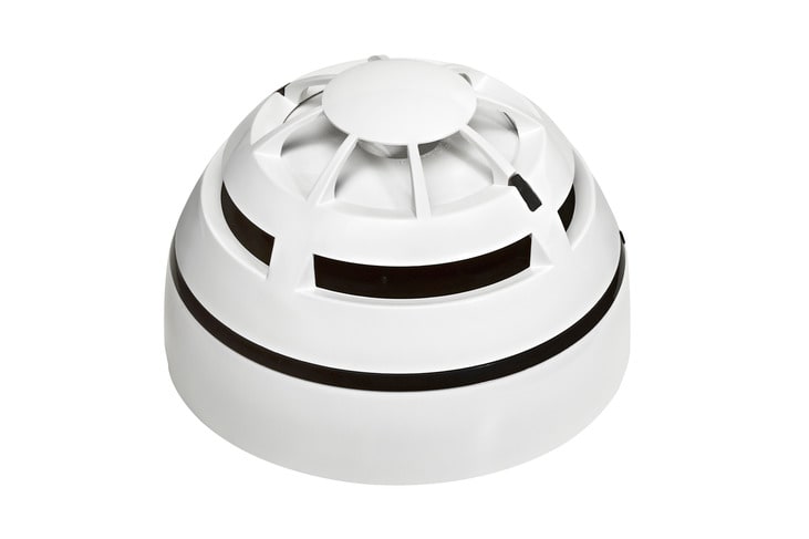 URMET - Rivelatore di fumo wireless completo di base, batterie e linea 300.