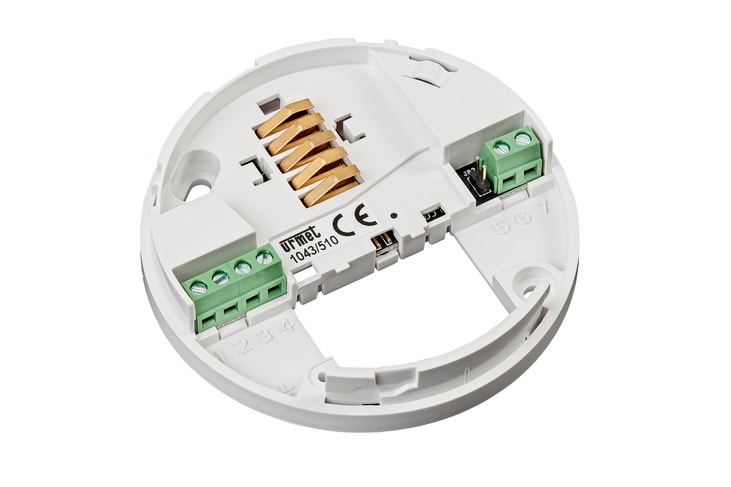 URMET - Base standard con ripetizione di allarme per rivelatori digitali, linea 500 BASE STANDARD C/RIP. ALLARME.