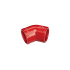URMET - Curva 45° in ABS colore rosso, linea 600. 1043/624