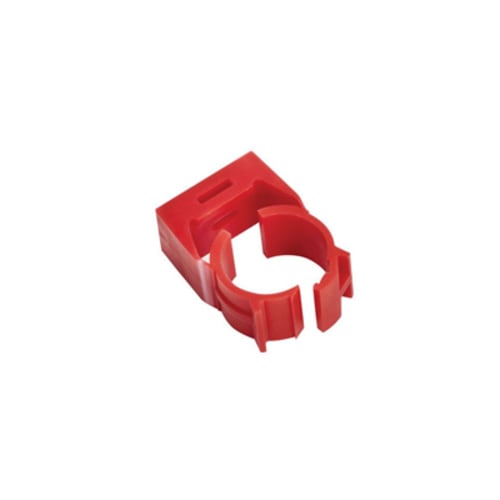 URMET - Staffa di supporto per tubo in ABS rosso, linea 600.