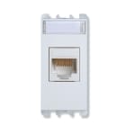 URMET - Frontalino con attacco Keystone, 1 modulo, Nea, bianco, presa RJ45 tip.3m bianca.