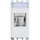 URMET - Presa RJ45 Cat.5e UTP 1 modulo, (EIA T568A/B), Nea, bianco, senza schermatura.
