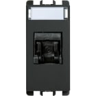 URMET - Presa RJ45 Cat.5e UTP 1 modulo, (EIA T568A/B), Nea, antracite, NO SCH. ANTR.