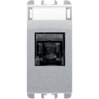 URMET - Presa RJ45 Cat.5e UTP 1 modulo, (EIA T568A/B), Nea, alluminio NO SCH 1M AL.
