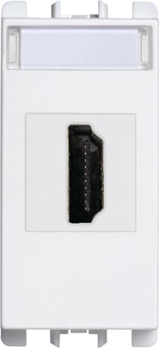 URMET - Connettore HDMI adattatore 19 poli F/F, 1 modulo, Nea, presa bianca. 10450.B