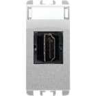 URMET - Connettore HDMI adattatore 19 poli F/F, alluminio, 1 modulo, presa Nea. 10450AL