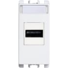 URMET - Connettore USB morsetti a vite presa 1 modulo Nea bianca.