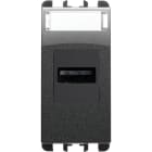 URMET - Connettore USB morsetti a vite 1 modulo Nea acciaio scuro presa USB acciaio scuro 1 modulo.