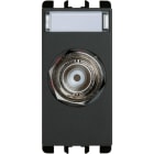 URMET - Presa coassiale BNC per cavo RG58, 1 modulo, a crimpare, Nea, antracite, 50 Ohm.