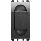 URMET - Portafusibile 1 modulo 1P 10A 250V per fusibili 5x20mm Nea acciaio scuro AC 1M.