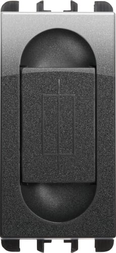 URMET - Portafusibile 1 modulo 1P 10A 250V per fusibili 5x20mm Nea acciaio scuro AC 1M.