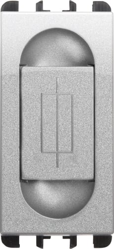 URMET - Portafusibile 1 modulo 1P 10A 250V per fusibili 5x20mm Nea alluminio AL.