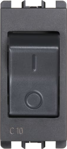URMET - interruttore magnetotermico 1 modulo 1P+NC 10A Nea antracite.