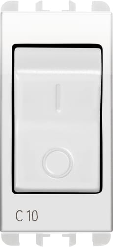 URMET - Interruttore MCCB 1 modulo 1P+N C 10A Nea bianco ghiaccio INTER MGNTER 1P+NC 10A 1M BG.