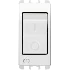 URMET - Interruttore MCCB 1 modulo 1P+N C 10A Nea bianco ghiaccio INTER MGNTER 1P+NC 10A 1M BG.