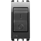 URMET - interruttore mccb 1 modulo 1p+nc 16a nea acciaio scuro inter mgnter 1p+nc 16a 1m ac