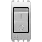 URMET - Interruttore MCCB 1 modulo 1P+N C 16A Nea alluminio INTER MGNTER 1P+NC 16A 1M AL.