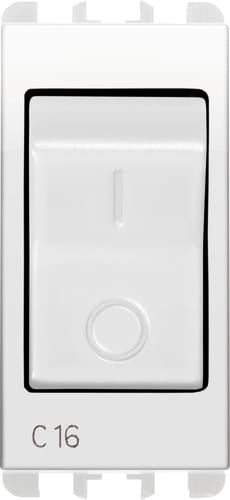 URMET - interruttore MCCB 1 modulo 1P+N C 16A Nea bianco ghiaccio INTER MGNTER 1P+NC 16A 1M BG