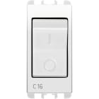 URMET - interruttore MCCB 1 modulo 1P+N C 16A Nea bianco ghiaccio INTER MGNTER 1P+NC 16A 1M BG