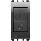 URMET - Interruttore MCCB 1 modulo 1P+N C 6A Nea acciaio scuro INTER MGNTER 1P+NC 6A 1M AC.