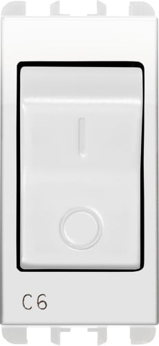 URMET - interruttore MCCB 1 modulo 1P+N C 6A Nea bianco ghiaccio inter MGNTER 1P+NC 6A 1M BG