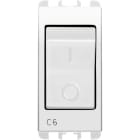 URMET - interruttore MCCB 1 modulo 1P+N C 6A Nea bianco ghiaccio inter MGNTER 1P+NC 6A 1M BG