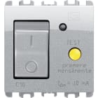 URMET - Interruttore differenziale MCCB+RCD 16A 2 moduli 1P+N alluminio Nea MGNTER