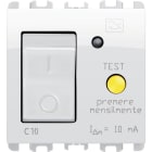 URMET - Interruttore differenziale MCCB+RCD, 16A, 2 moduli, 1P+N, Nea, bianco ghiaccio BG.