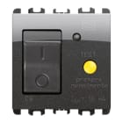 URMET - interruttore differenziale MCCB+RCD 6A 2 moduli 1P+N acciaio scuro MGNTER Nea