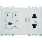 URMET - Presa per rasoi con trasformatore d'isolamento, 230V, 3 moduli, Nea, bianco.