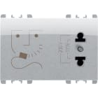 URMET - Presa per rasoi con trasformatore d'isolamento, 3 moduli, 230V, Nea, alluminio, 3M AL.