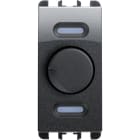 URMET - Dimmer rotativo e deviatore push-push per carichi resistivi, 1 modulo, 230Vac, Nea, acciaio scuro DIMMER POTENZ ROT+PUSH 1M AC.