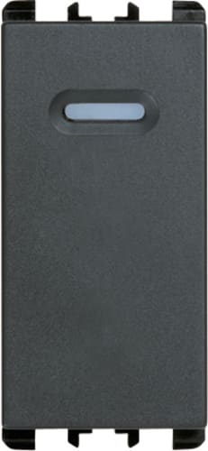 URMET - Dimmer a pulsante per carichi resistivi e induttivi, 1 modulo, 60-500VA, 230Vac, Nea, TRIAC, antracite DIMMER A PULSANTE ANTRACITE per carichi resistivi e induttivi, 1 modulo, 60-500VA, 230Vac, Nea, TRIAC. 10550