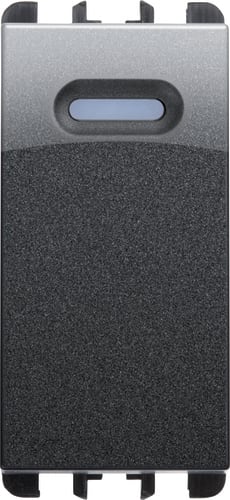 URMET - Dimmer a pulsante per carichi resistivi e induttivi, 1 modulo, 60-500VA, 230Vac, Nea, TRIAC, acciaio scuro, 1M AC.