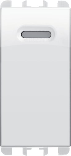 URMET - Dimmer a pulsante per carichi resistivi e induttivi, 1 modulo, 60-500VA, 230Vac, Nea, TRIAC, bianco ghiaccio DIMMER A PULSANTE 1M BG.