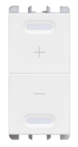 URMET - Dimmer universale doppio pulsante, 1 modulo, bianco.