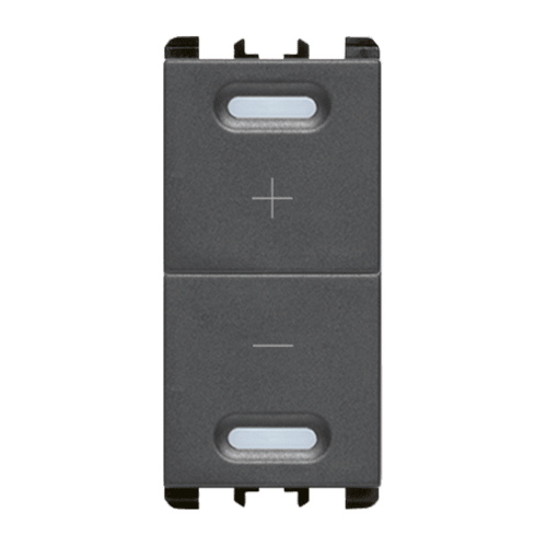 URMET - Dimmer universale doppio pulsante antracite 1 modulo univ. puls. antr.