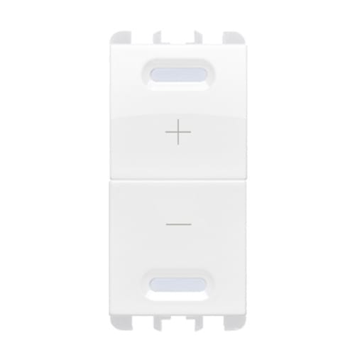 URMET - Dimmer universale doppio pulsante, 1 modulo, bianco ghiaccio BG.