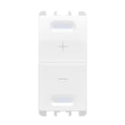 URMET - Dimmer universale doppio pulsante, 1 modulo, bianco ghiaccio BG.