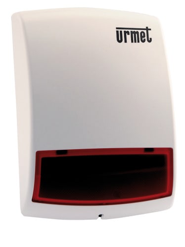 URMET - Sirena autoalimentata wireless per esterno con lampeggiante, 1059.