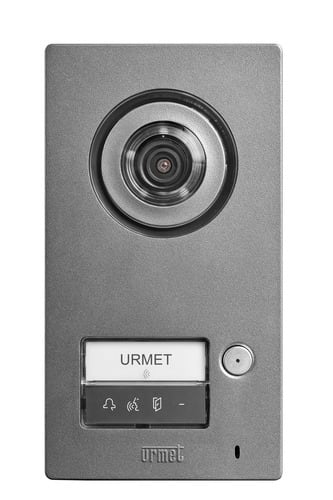 URMET - Pulsantiera monofamiliare video Mikra, sistema IPerCom, posto esterno IP.