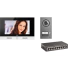 URMET - Kit monofamiliare video con pulsantiera Mikra2 e videocitofono VOG7, sistema IPerCom, KIT VILLA IP MIKRA - VOG7.
