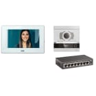 URMET - Kit monofamiliare video espandibile con pulsantiera Alpha e videocitofono 1741 Basic, sistema IPerCom KIT VILLA IP ALPHA - BASIC.