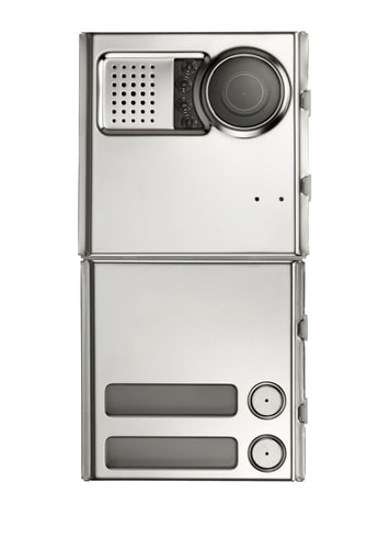 URMET - Posto esterno video 2 pulsanti in acciaio sintetico, sistema IPerCom.