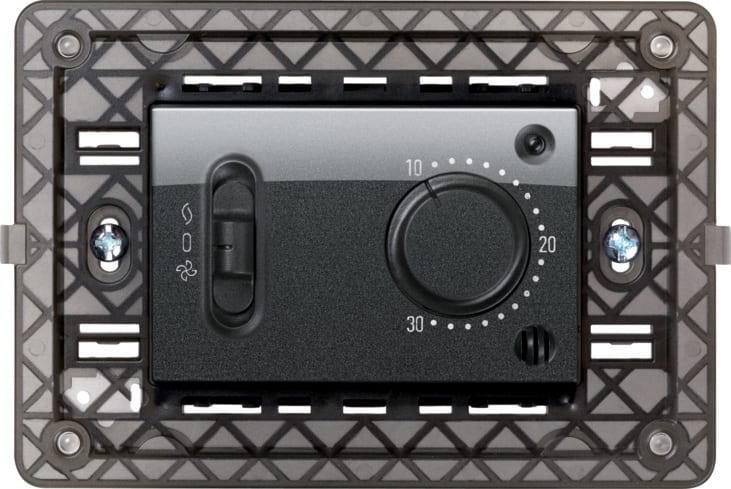 URMET - Termostato elettronico con supporto 3 moduli per scatola 503, 230V, Nea, acciaio scuro USC. RELE 3M AC.